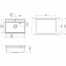 Кухонная мойка GRANULA KITCHEN SPACE KS-7301 алюминиум 7301 ALYUMIHIYM
